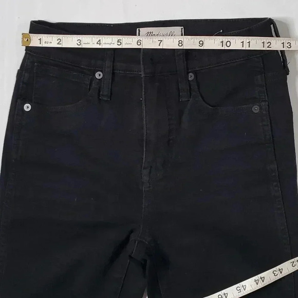 Madewell 10 High Rise Skinny Black Denim  Jeans Sz 24W Style SU-18 - Picture 9 of 9